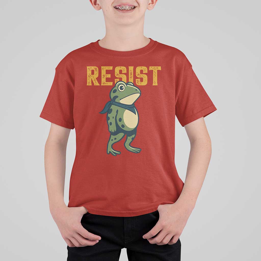 Resist Frog Protest T Shirt For Kid Free Portland Political Satire - Wonder Print Shop