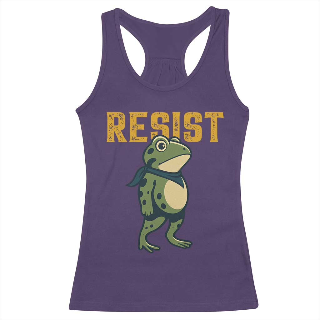 Resist Frog Protest Racerback Tank Top Free Portland Political Satire - Wonder Print Shop