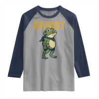 Resist Frog Protest Raglan Shirt Free Portland Political Satire - Wonder Print Shop