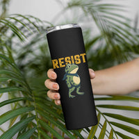 Resist Frog Protest Skinny Tumbler Free Portland Political Satire - Wonder Print Shop