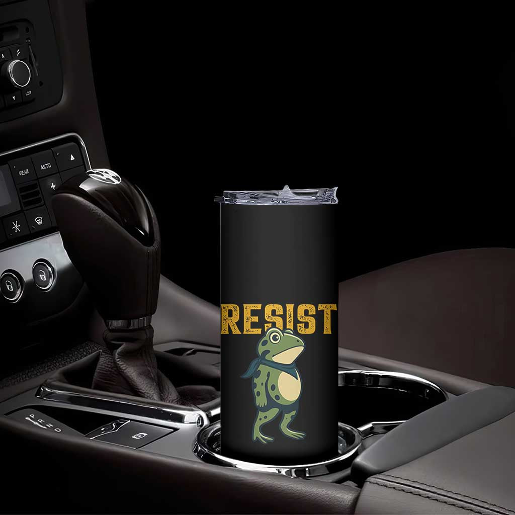 Resist Frog Protest Skinny Tumbler Free Portland Political Satire - Wonder Print Shop