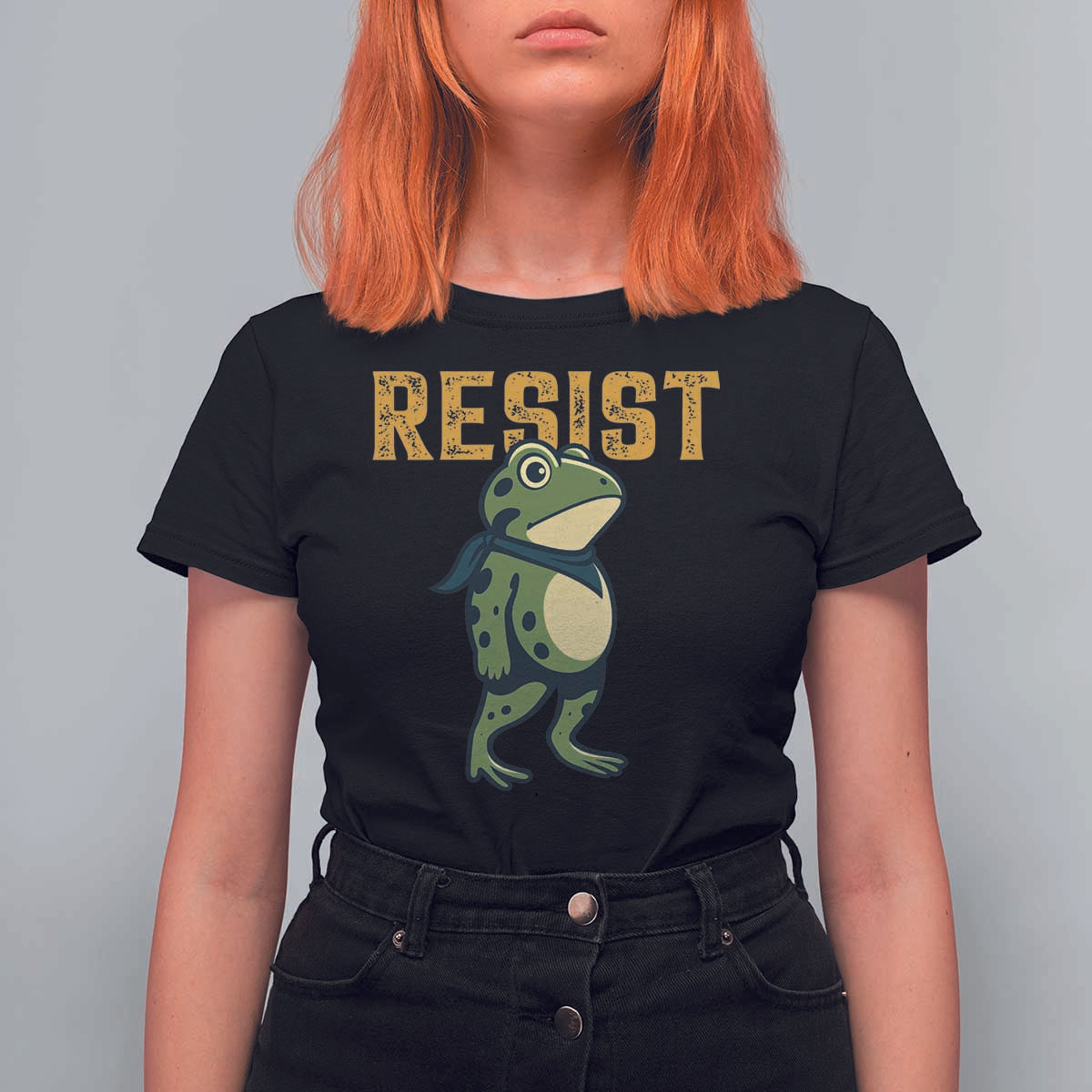 Resist Frog Protest T Shirt For Women Free Portland Political Satire - Wonder Print Shop