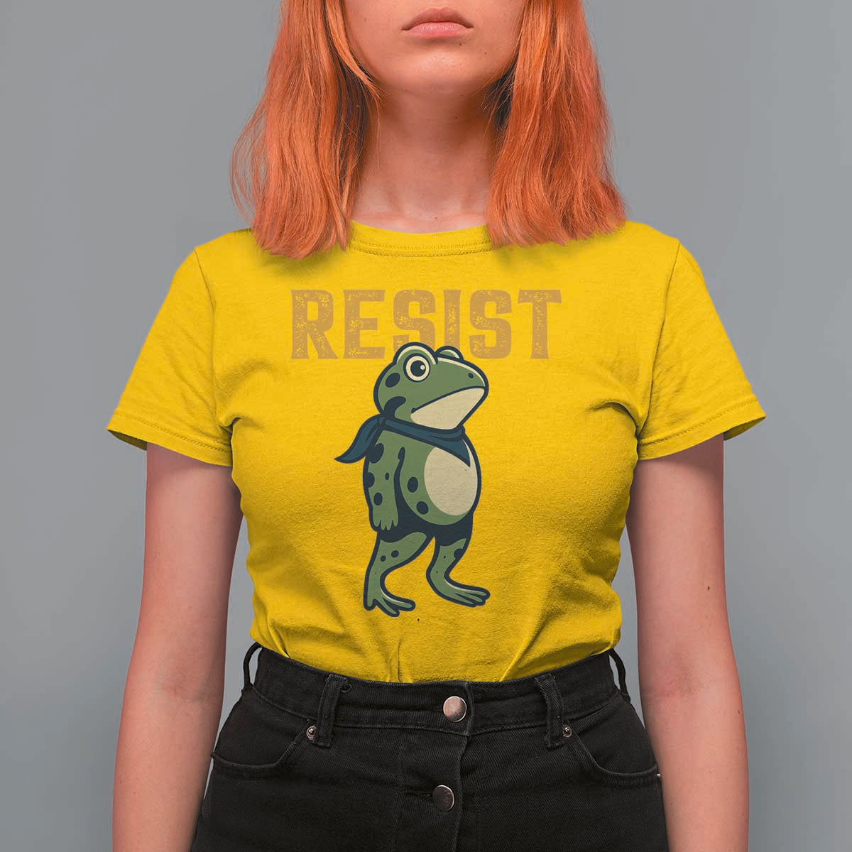 Resist Frog Protest T Shirt For Women Free Portland Political Satire - Wonder Print Shop