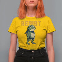 Resist Frog Protest T Shirt For Women Free Portland Political Satire - Wonder Print Shop