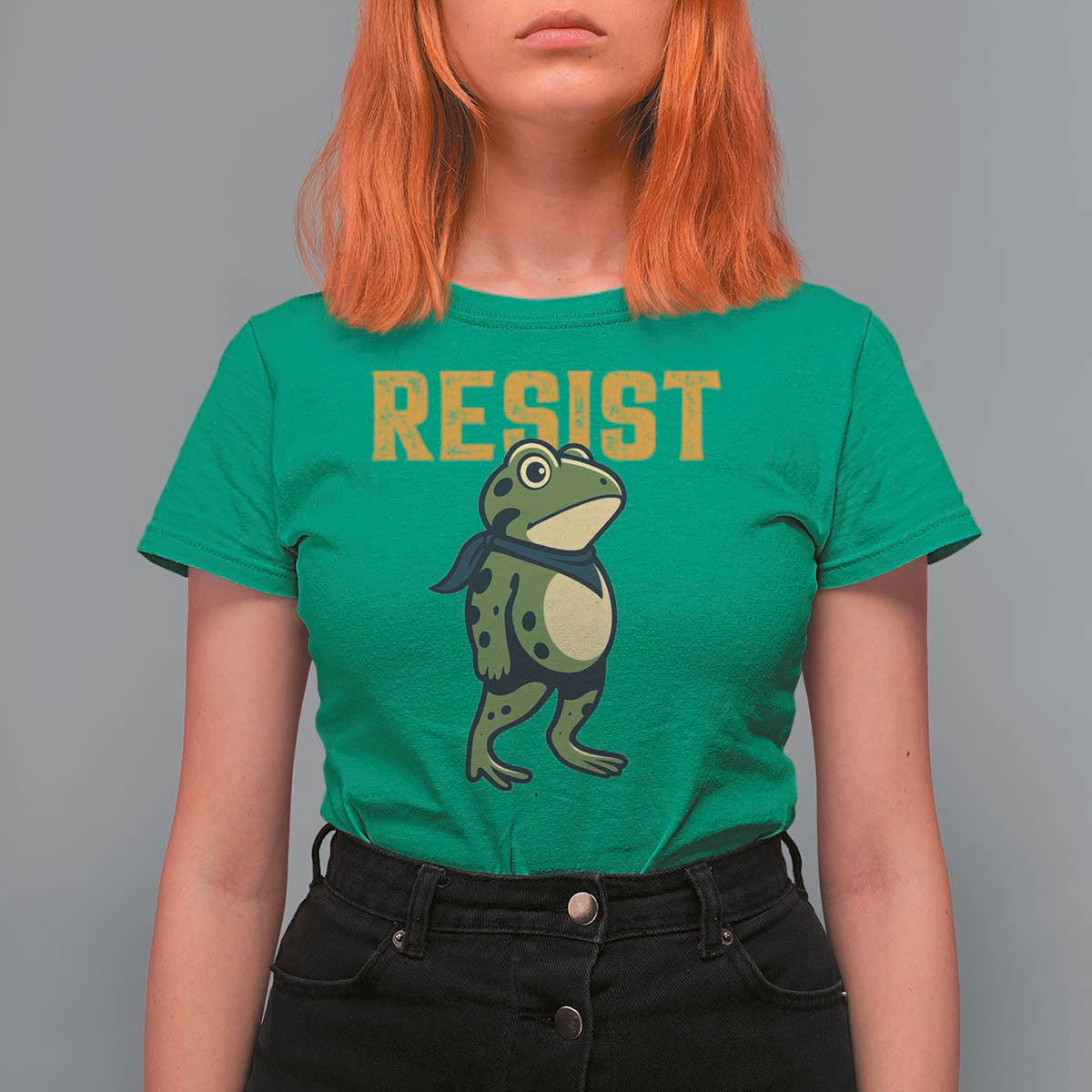 Resist Frog Protest T Shirt For Women Free Portland Political Satire - Wonder Print Shop