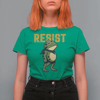Resist Frog Protest T Shirt For Women Free Portland Political Satire - Wonder Print Shop