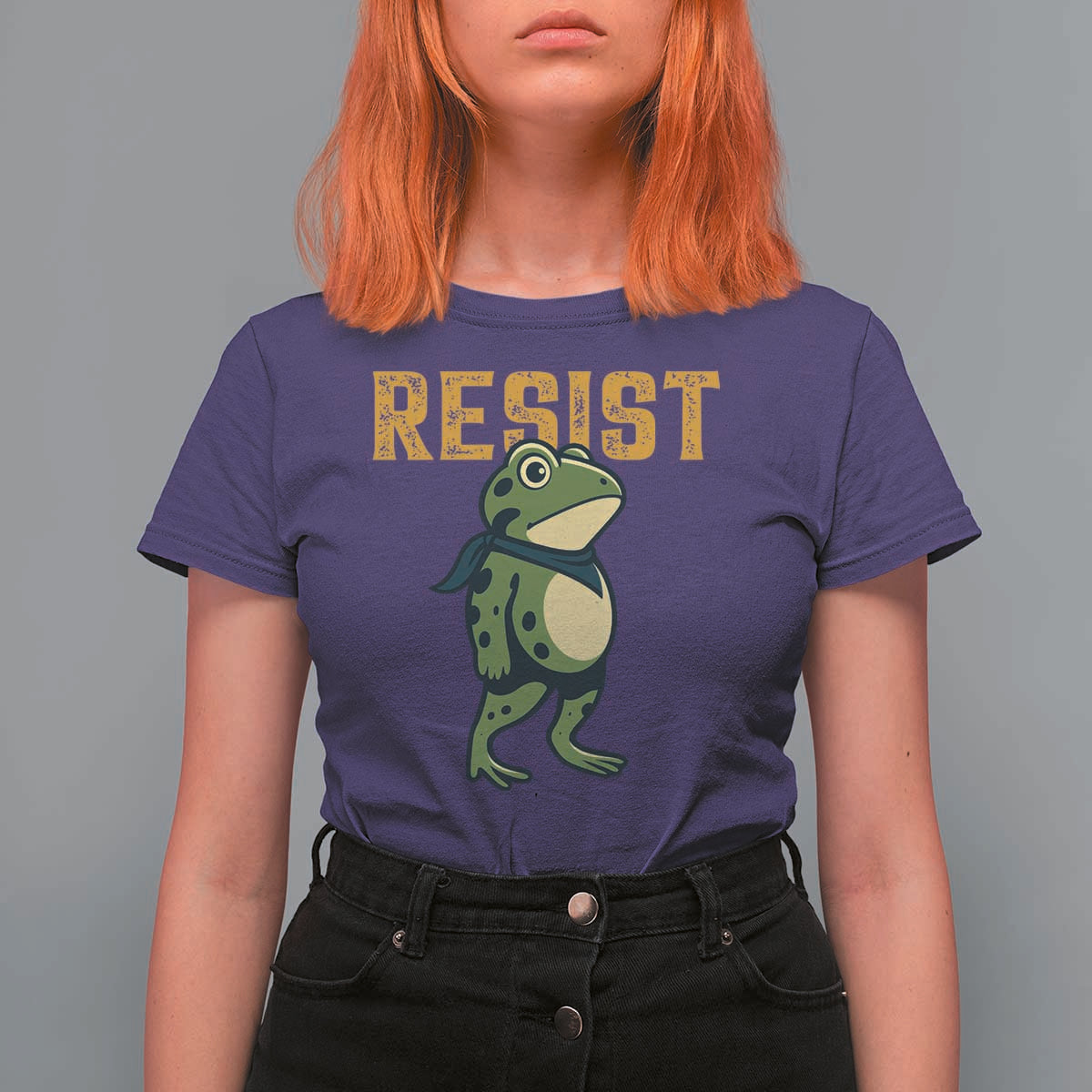 Resist Frog Protest T Shirt For Women Free Portland Political Satire - Wonder Print Shop
