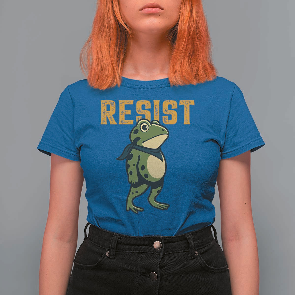 Resist Frog Protest T Shirt For Women Free Portland Political Satire - Wonder Print Shop