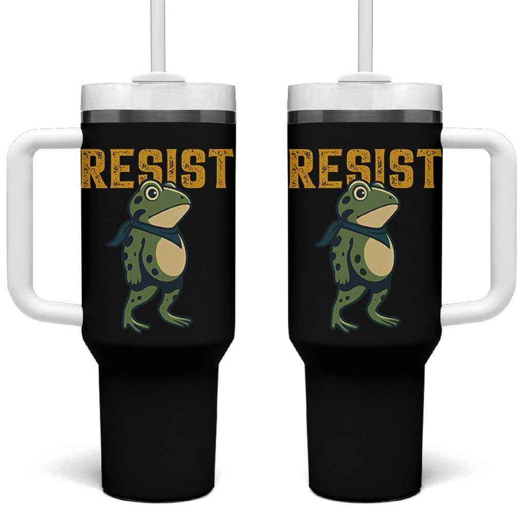 Resist Frog Protest Tumbler With Handle Free Portland Political Satire - Wonder Print Shop