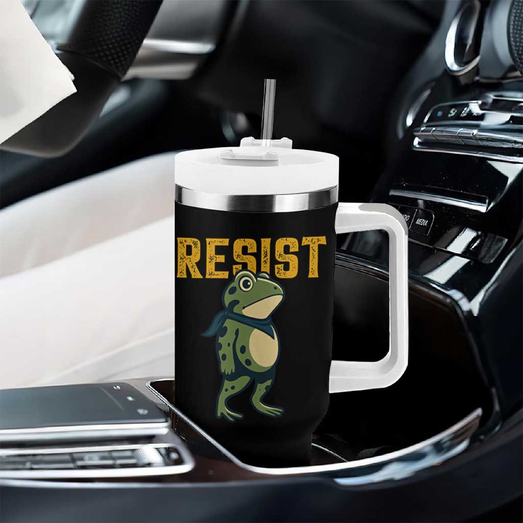 Resist Frog Protest Tumbler With Handle Free Portland Political Satire - Wonder Print Shop