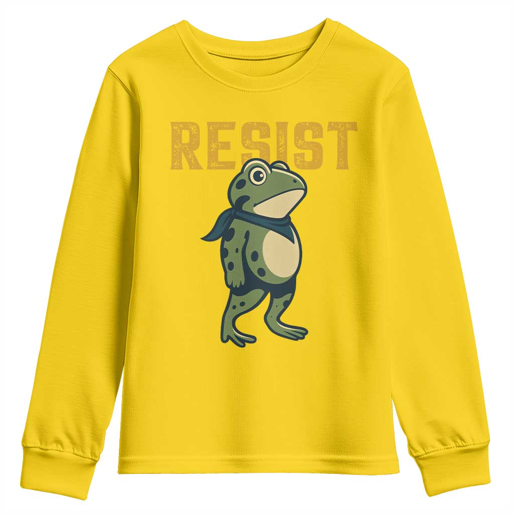 Resist Frog Protest Youth Sweatshirt Free Portland Political Satire - Wonder Print Shop