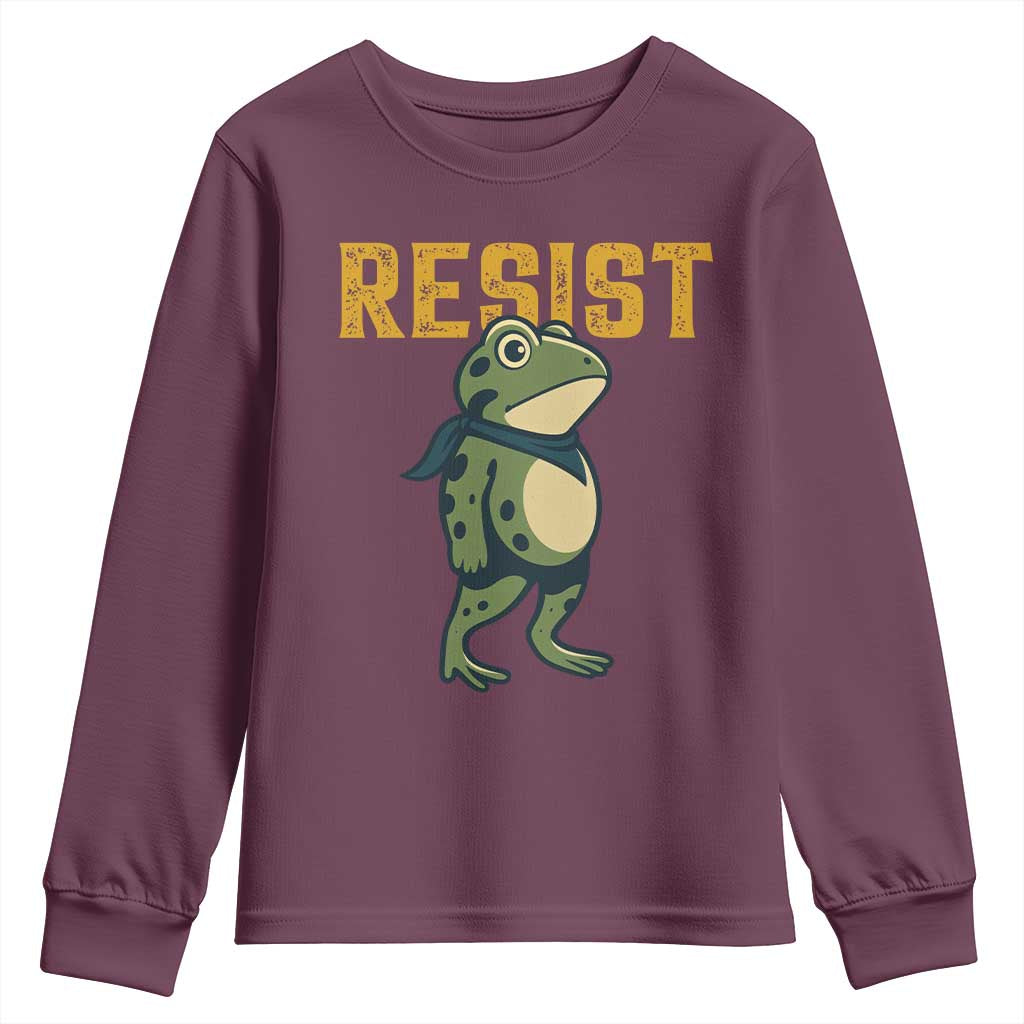 Resist Frog Protest Youth Sweatshirt Free Portland Political Satire - Wonder Print Shop