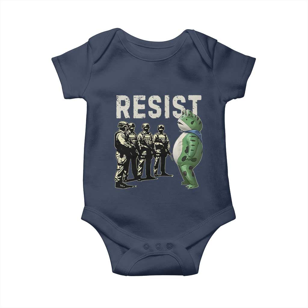 Resist Frog Baby Onesie Inflatable Animal Protest Free Portland - Wonder Print Shop