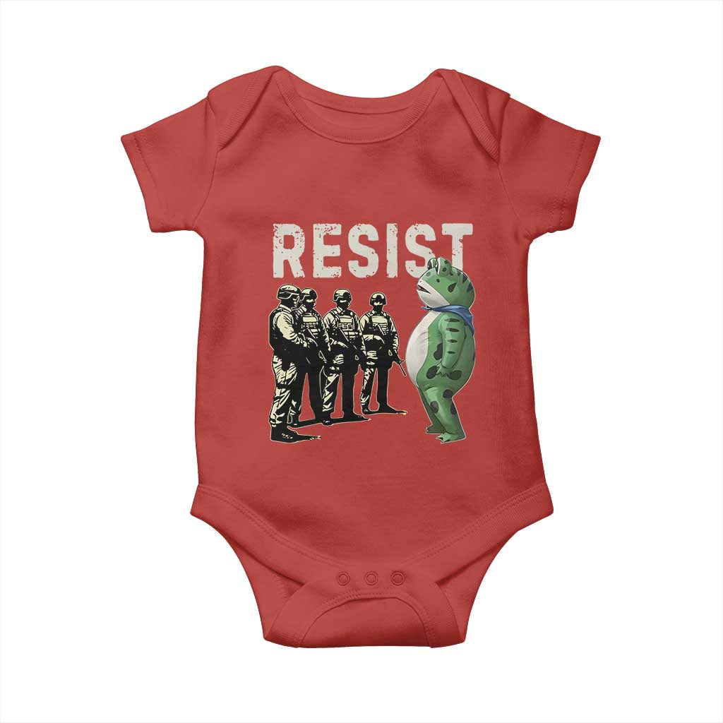 Resist Frog Baby Onesie Inflatable Animal Protest Free Portland - Wonder Print Shop