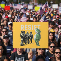 Resist Frog Protest Sign Inflatable Animal Protest Free Portland - Wonder Print Shop