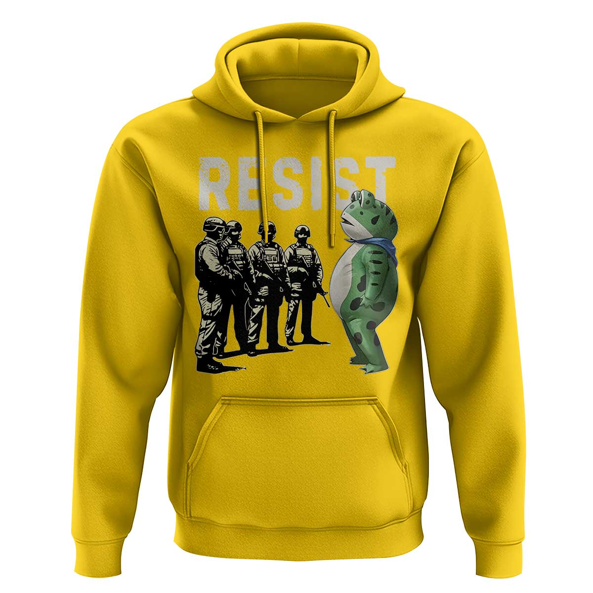 Resist Frog Hoodie Inflatable Animal Protest Free Portland - Wonder Print Shop