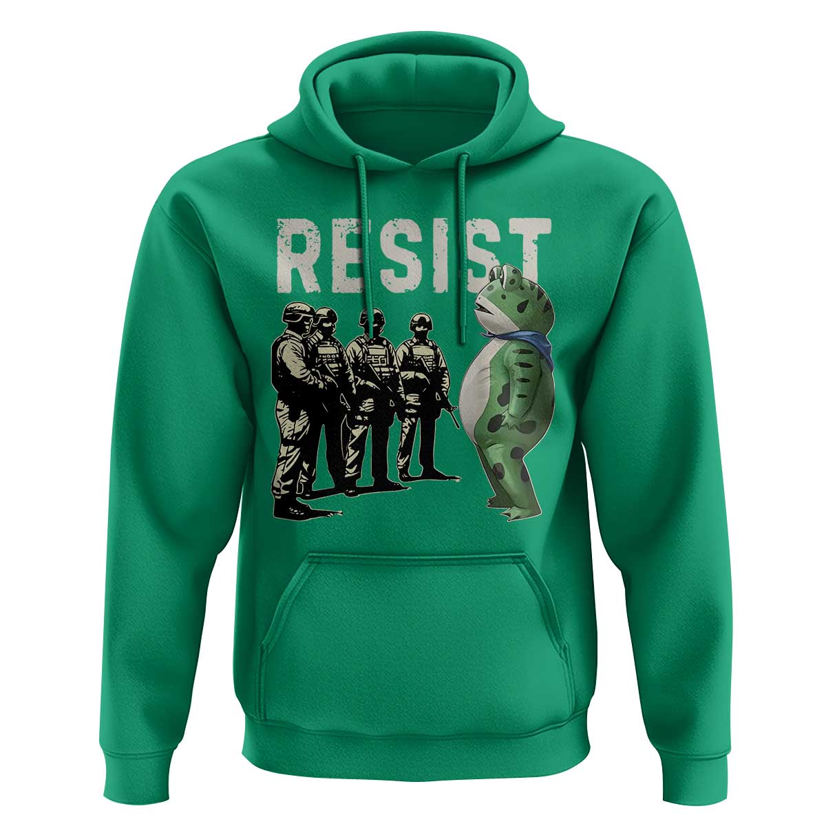 Resist Frog Hoodie Inflatable Animal Protest Free Portland - Wonder Print Shop