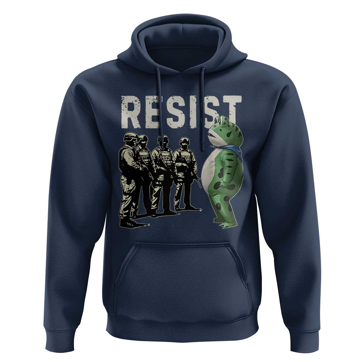 Resist Frog Hoodie Inflatable Animal Protest Free Portland - Wonder Print Shop