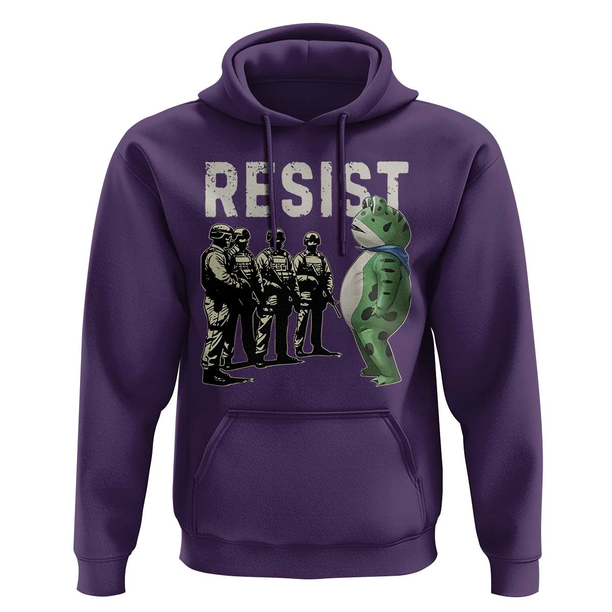 Resist Frog Hoodie Inflatable Animal Protest Free Portland - Wonder Print Shop