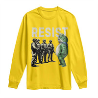 Resist Frog Long Sleeve Shirt Inflatable Animal Protest Free Portland - Wonder Print Shop