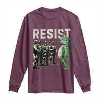 Resist Frog Long Sleeve Shirt Inflatable Animal Protest Free Portland - Wonder Print Shop