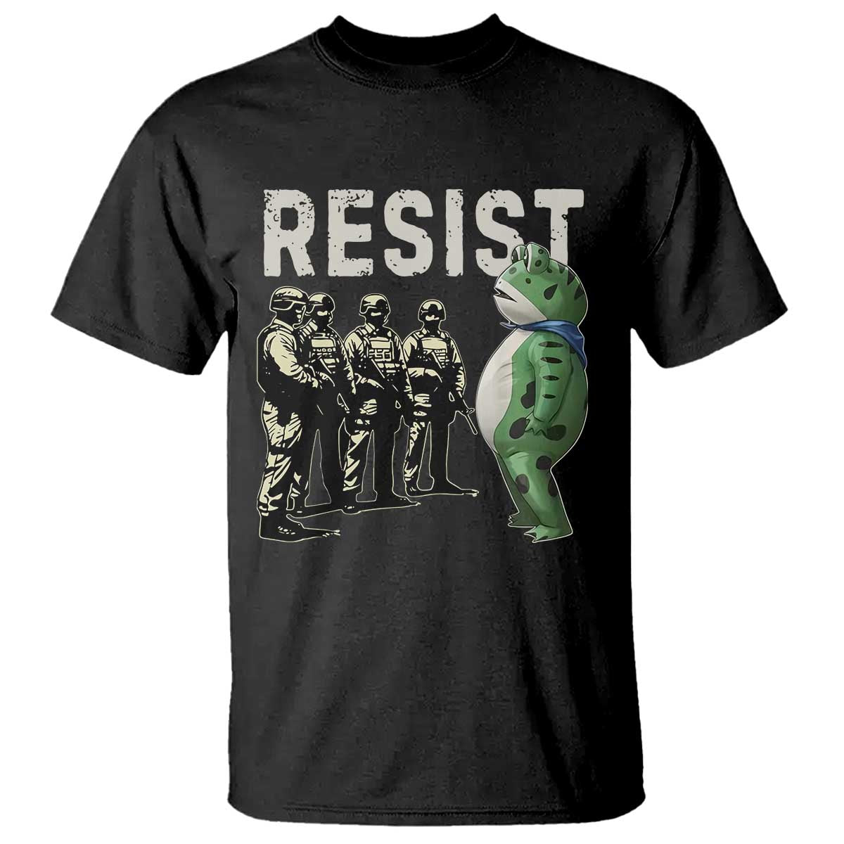 Resist Frog T Shirt Inflatable Animal Protest Free Portland - Wonder Print Shop