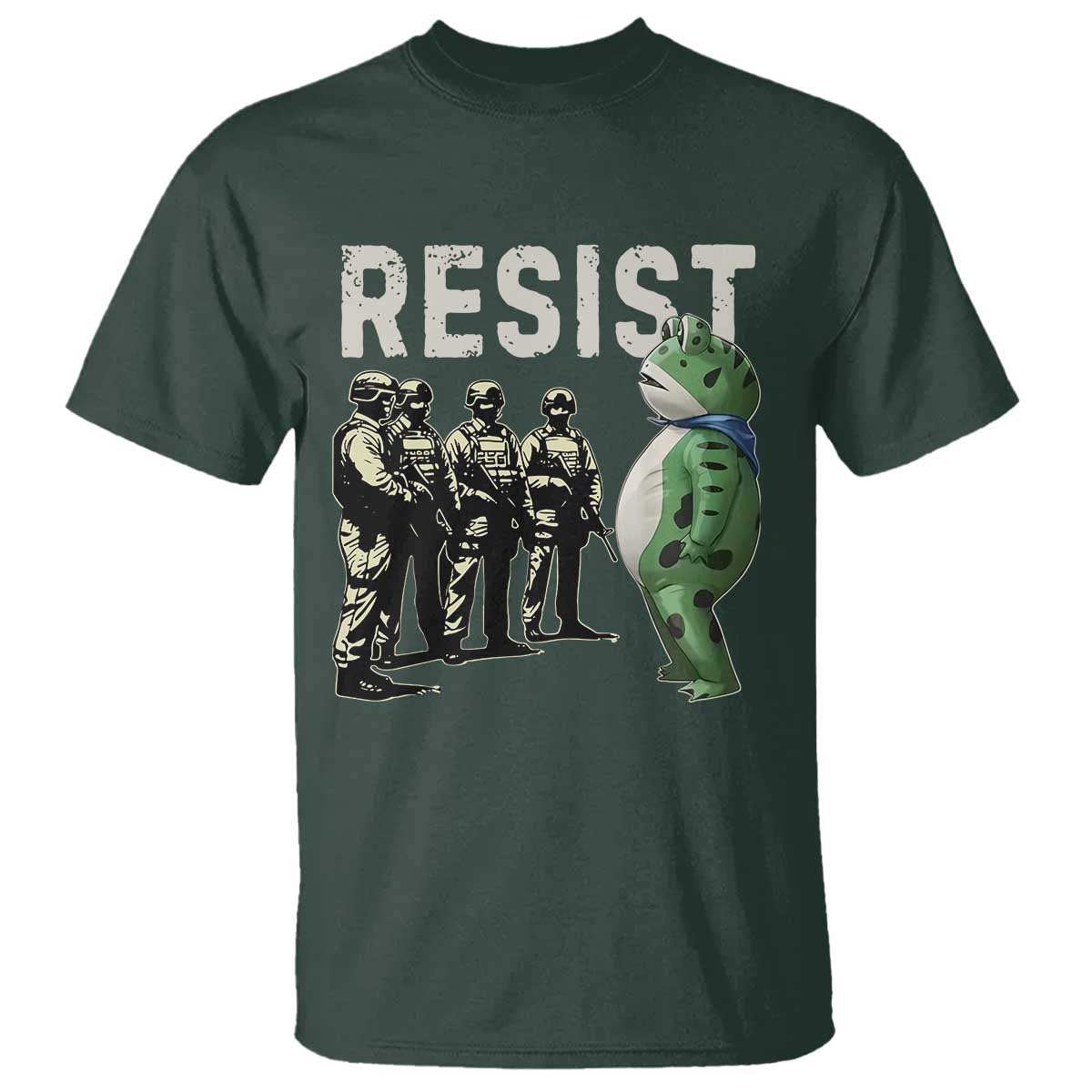Resist Frog T Shirt Inflatable Animal Protest Free Portland - Wonder Print Shop