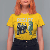 Resist Frog T Shirt For Women Inflatable Animal Protest Free Portland - Wonder Print Shop