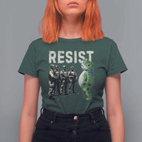 Resist Frog T Shirt For Women Inflatable Animal Protest Free Portland - Wonder Print Shop