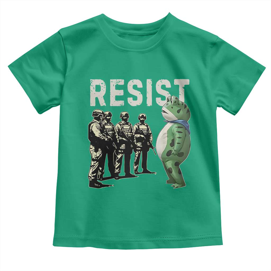 Resist Frog Toddler T Shirt Inflatable Animal Protest Free Portland - Wonder Print Shop