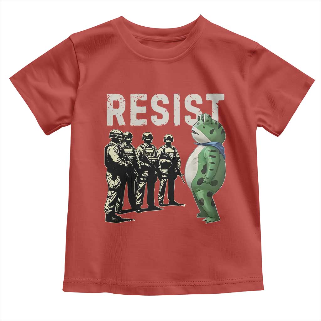 Resist Frog Toddler T Shirt Inflatable Animal Protest Free Portland - Wonder Print Shop