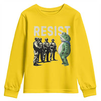 Resist Frog Youth Sweatshirt Inflatable Animal Protest Free Portland - Wonder Print Shop