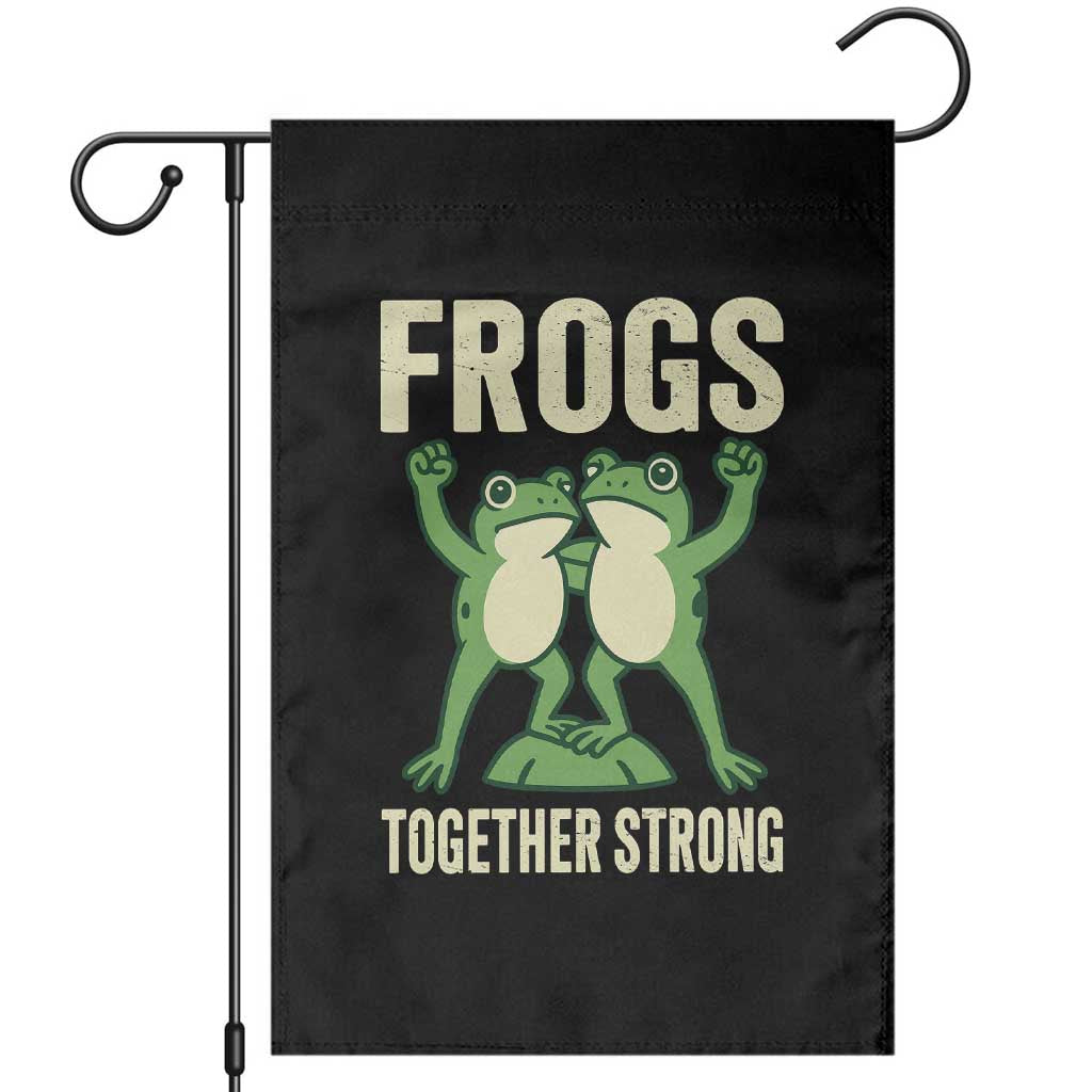 Frogs Together Strong Garden Flag Portland Frog Protest United We Ribbit - Wonder Print Shop