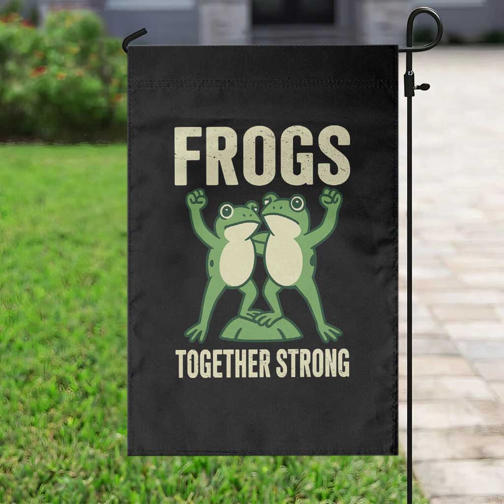 Frogs Together Strong Garden Flag Portland Frog Protest United We Ribbit - Wonder Print Shop