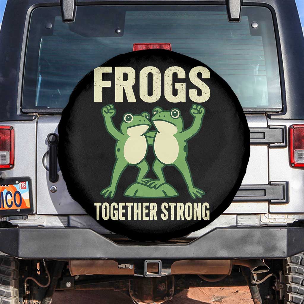 Frogs Together Strong Spare Tire Cover Portland Frog Protest United We Ribbit - Wonder Print Shop