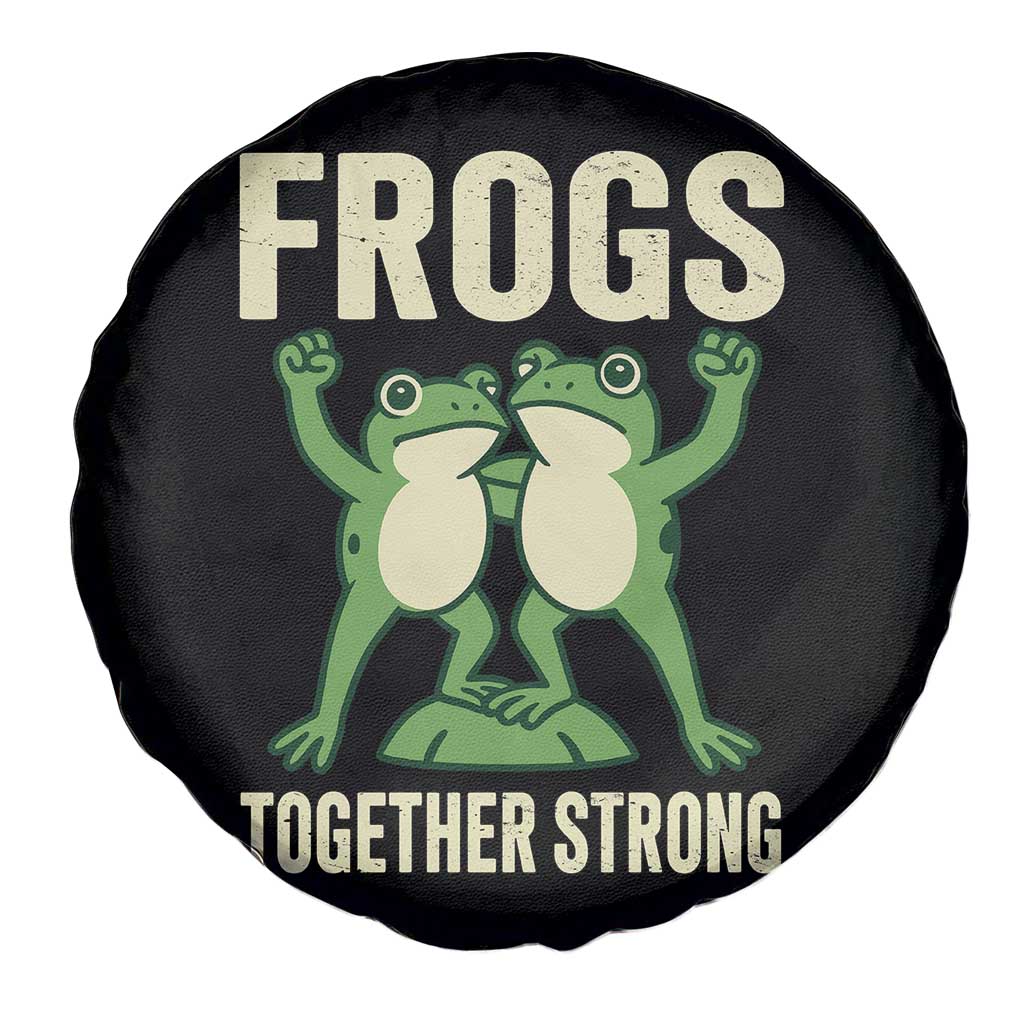 Frogs Together Strong Spare Tire Cover Portland Frog Protest United We Ribbit - Wonder Print Shop