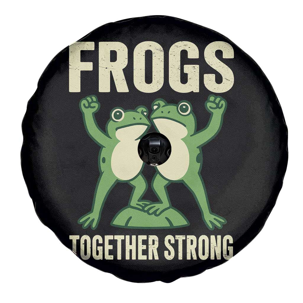 Frogs Together Strong Spare Tire Cover Portland Frog Protest United We Ribbit - Wonder Print Shop