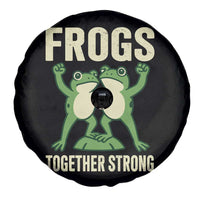 Frogs Together Strong Spare Tire Cover Portland Frog Protest United We Ribbit - Wonder Print Shop