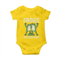 Frogs Together Strong Baby Onesie Portland Frog Protest United We Ribbit - Wonder Print Shop