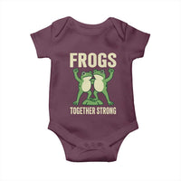 Frogs Together Strong Baby Onesie Portland Frog Protest United We Ribbit - Wonder Print Shop
