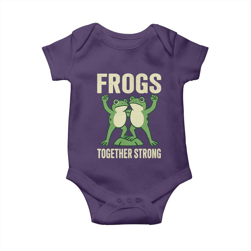 Frogs Together Strong Baby Onesie Portland Frog Protest United We Ribbit - Wonder Print Shop