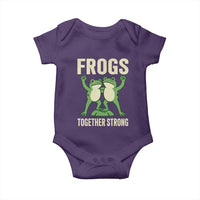 Frogs Together Strong Baby Onesie Portland Frog Protest United We Ribbit - Wonder Print Shop
