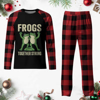 Frogs Together Strong Plaid Pajama Set Portland Frog Protest United We Ribbit - Wonder Print Shop