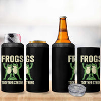 Frogs Together Strong 4 in 1 Can Cooler Tumbler Portland Frog Protest United We Ribbit - Wonder Print Shop