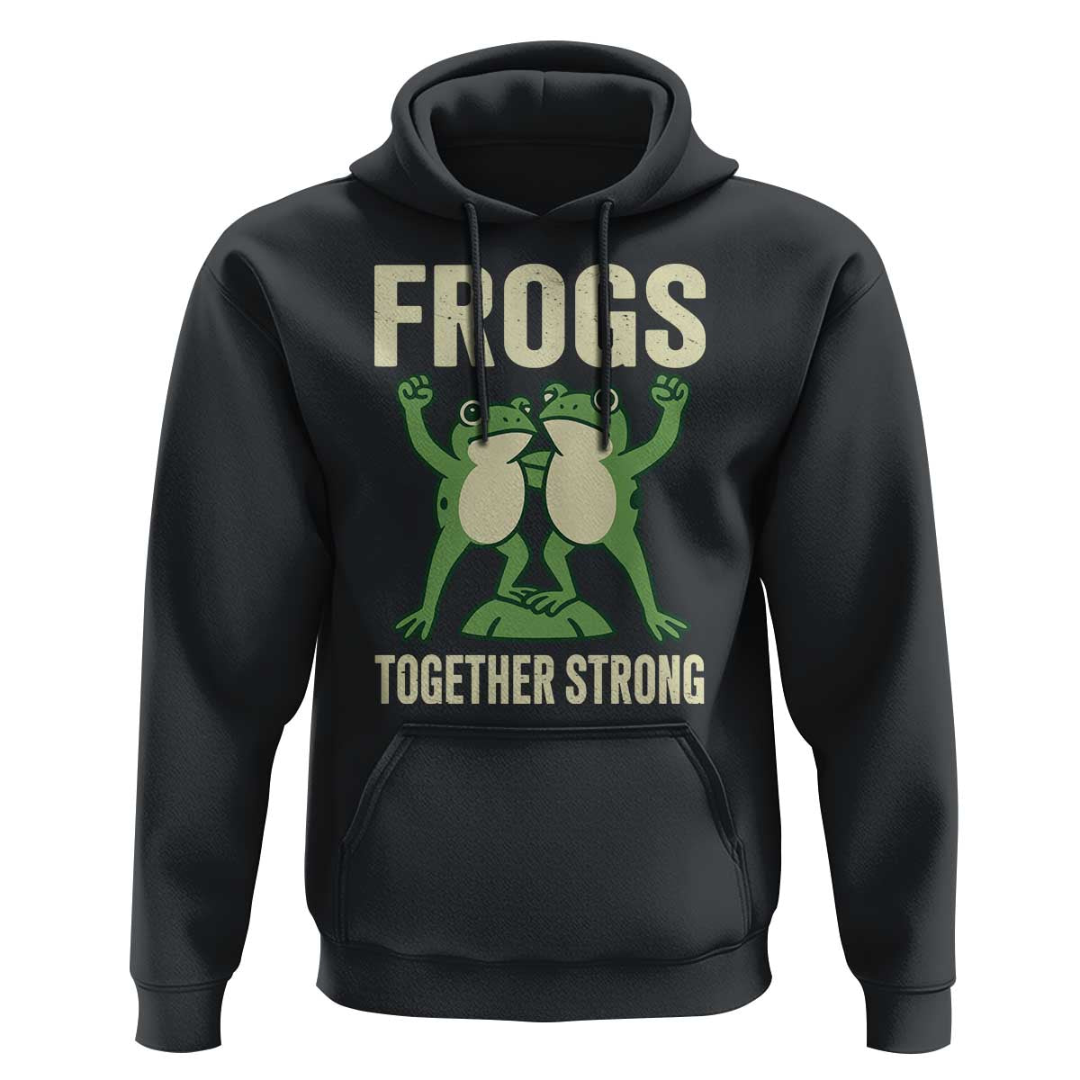 Frogs Together Strong Hoodie Portland Frog Protest United We Ribbit - Wonder Print Shop