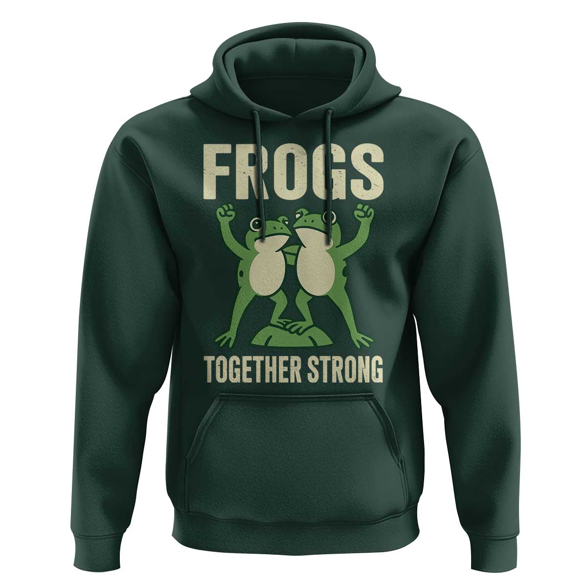 Frogs Together Strong Hoodie Portland Frog Protest United We Ribbit - Wonder Print Shop