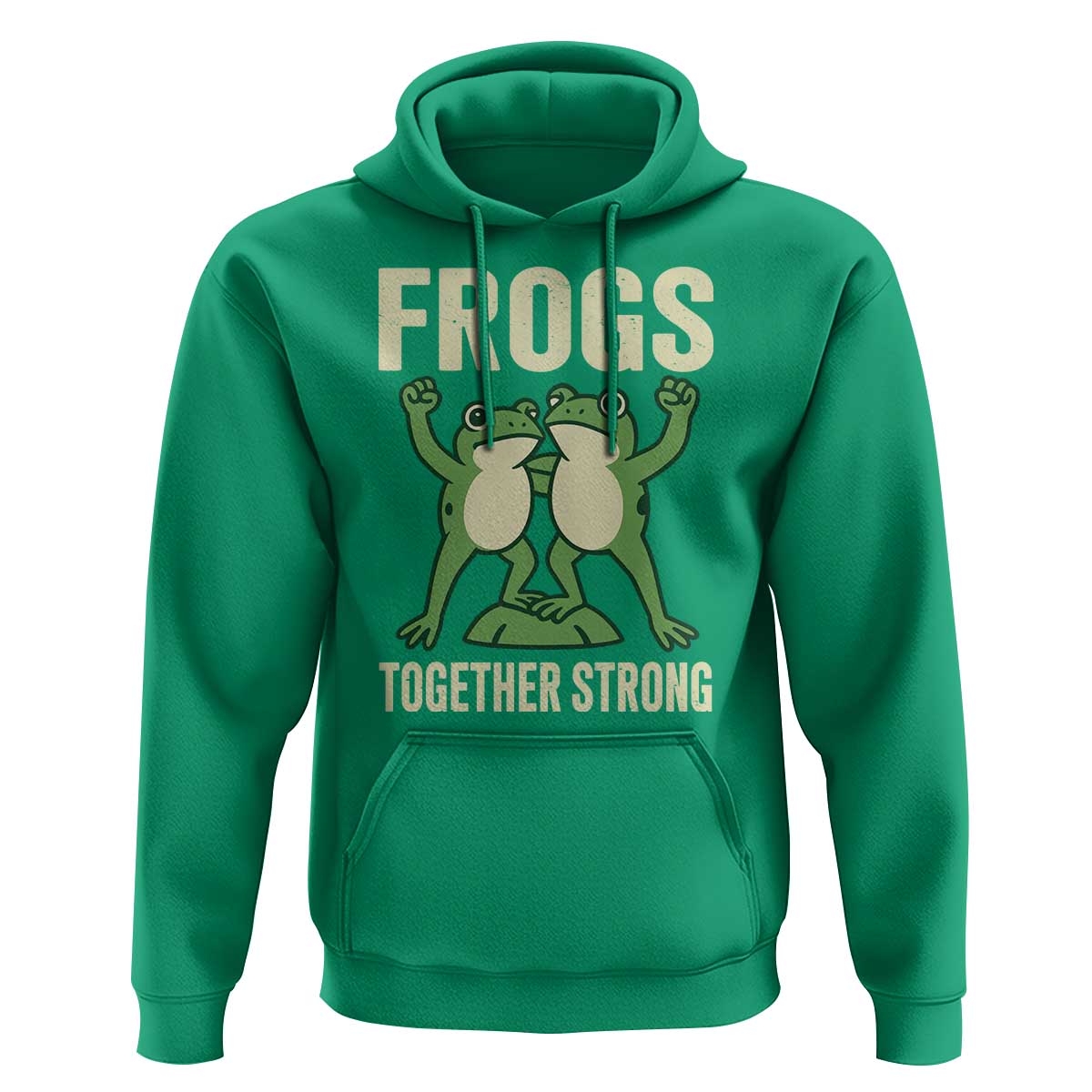 Frogs Together Strong Hoodie Portland Frog Protest United We Ribbit - Wonder Print Shop