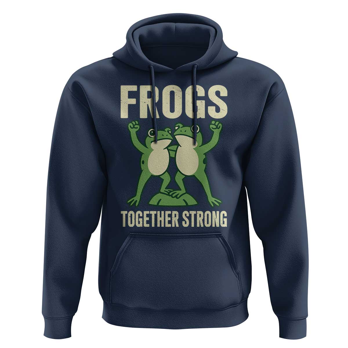 Frogs Together Strong Hoodie Portland Frog Protest United We Ribbit - Wonder Print Shop