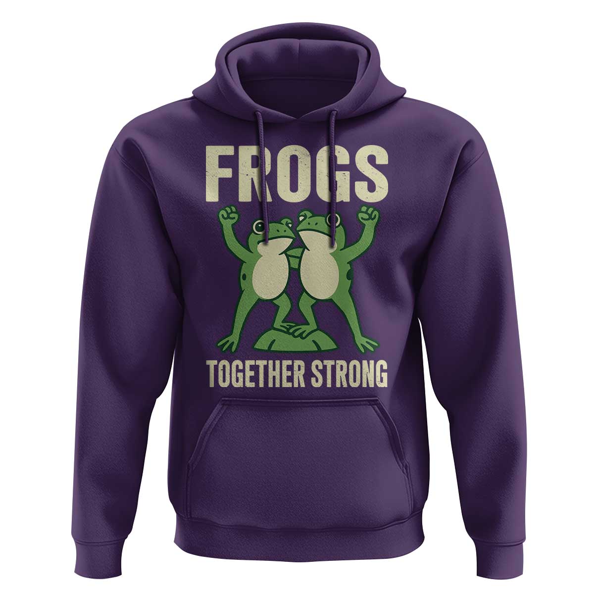 Frogs Together Strong Hoodie Portland Frog Protest United We Ribbit - Wonder Print Shop