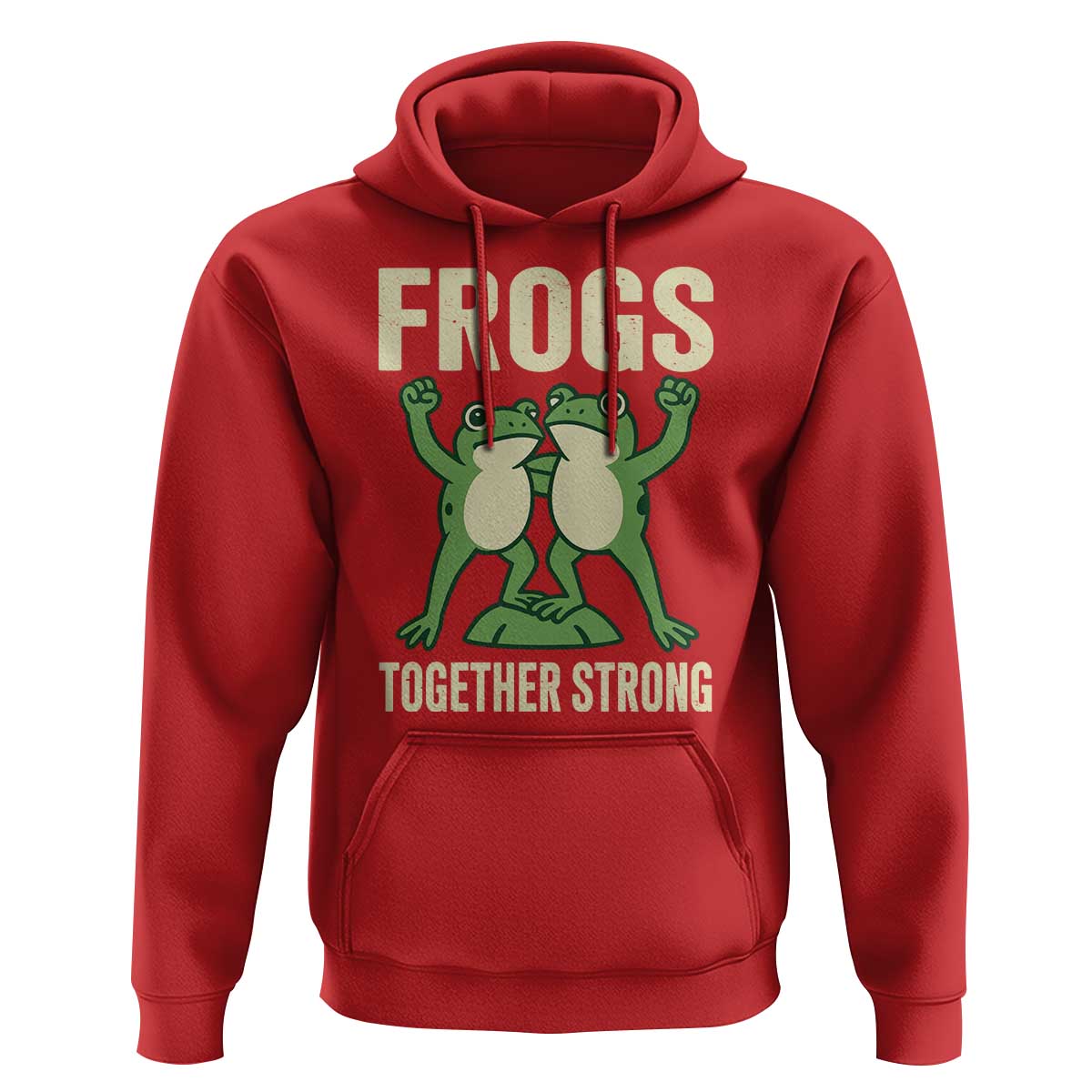 Frogs Together Strong Hoodie Portland Frog Protest United We Ribbit - Wonder Print Shop